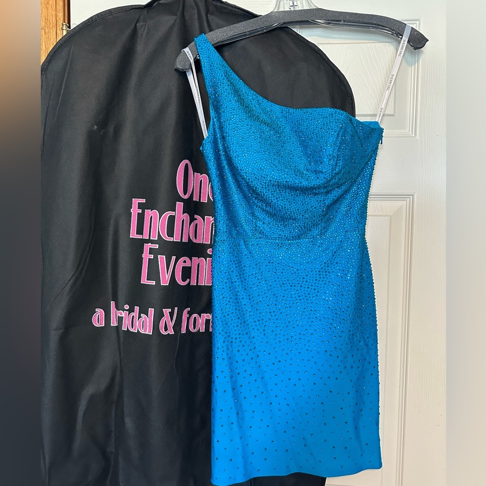 Sherri Hill Hot Stone One Shoulder Homecoming Dress